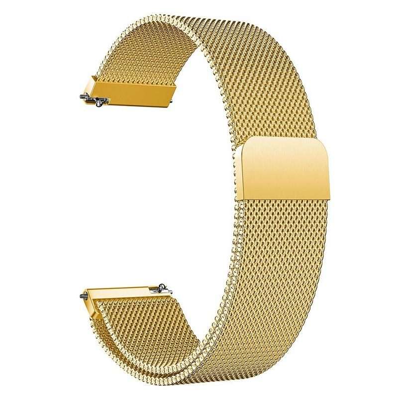 22mm xDfind Milanese Stainless Steel Watch Band(Gold)