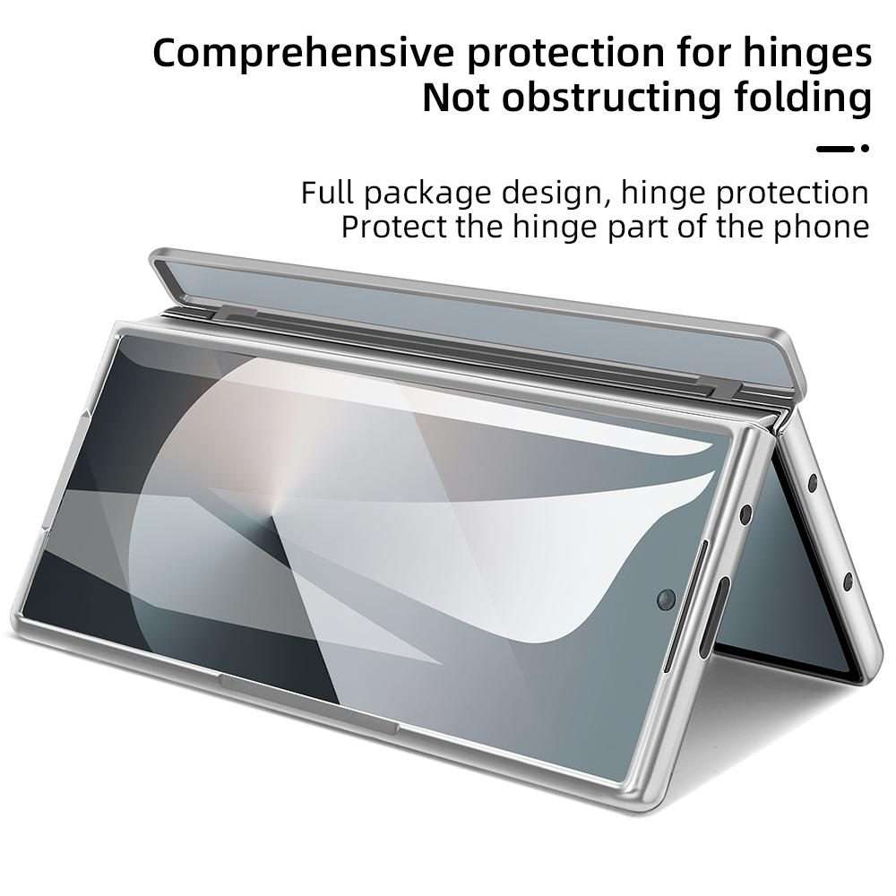 For Samsung Galaxy Z Fold5 5G VIETAO Electroplating Integrated Pen Slot Folding PU Pho ... (White)