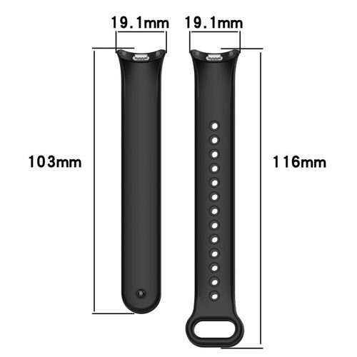 For Xiaomi Smart Band 10 / 9 / 8 xDfind Metal Buckle Solid Color Silicone W ... (Retro White Pink)