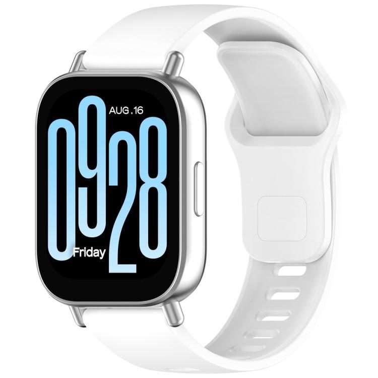 For Redmi Watch 5 Active / Watch 5 Lite xDfind Solid Color Reverse Buckle Silicone Wat ... (White)