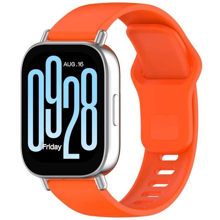For Redmi Watch 5 Active / Watch 5 Lite xDfind Solid Color Reverse Buckle Silicone Wa ... (Orange)