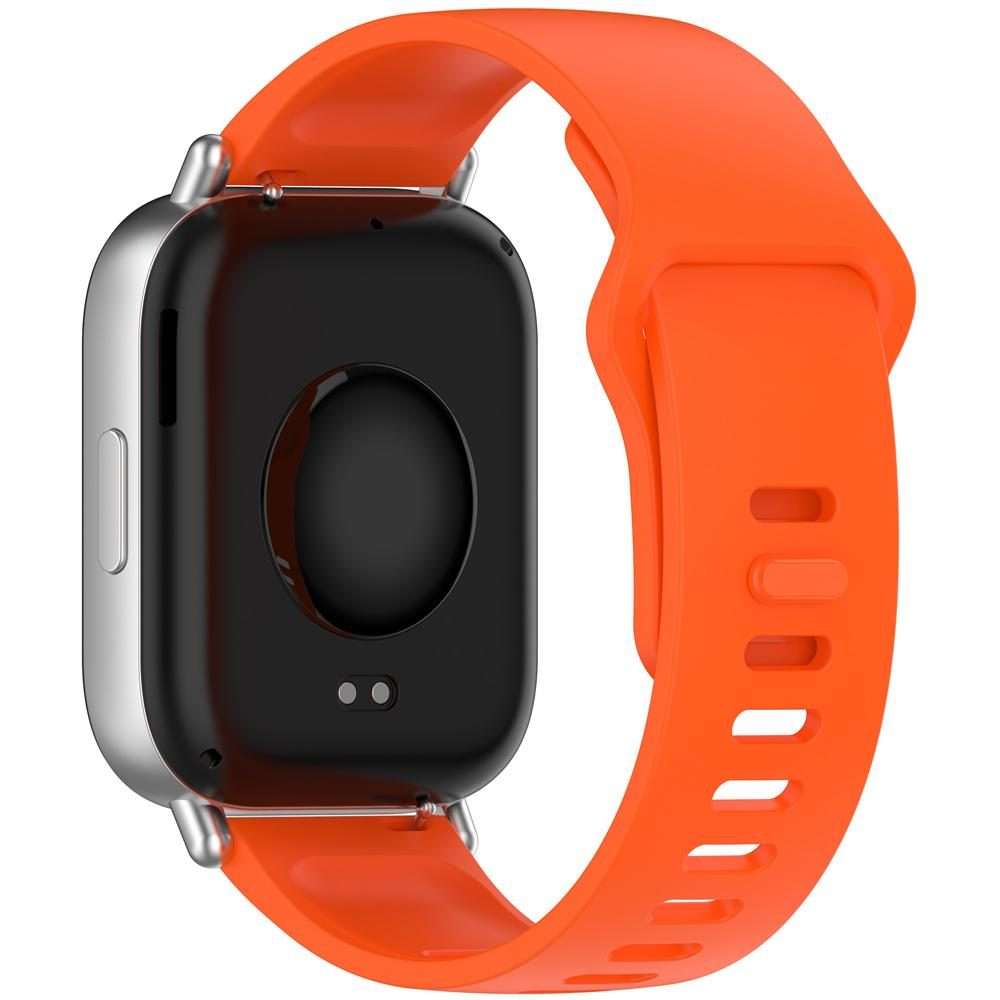For Redmi Watch 5 Active / Watch 5 Lite xDfind Solid Color Reverse Buckle Silicone Wa ... (Orange)