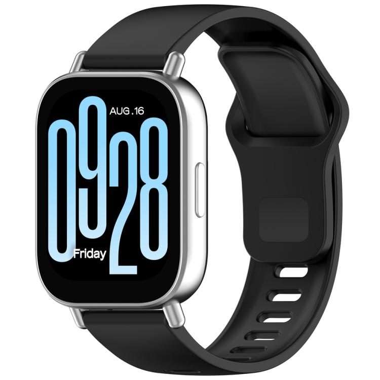 For Redmi Watch 5 Active / Watch 5 Lite xDfind Solid Color Reverse Buckle Silicone Wat ... (Black)