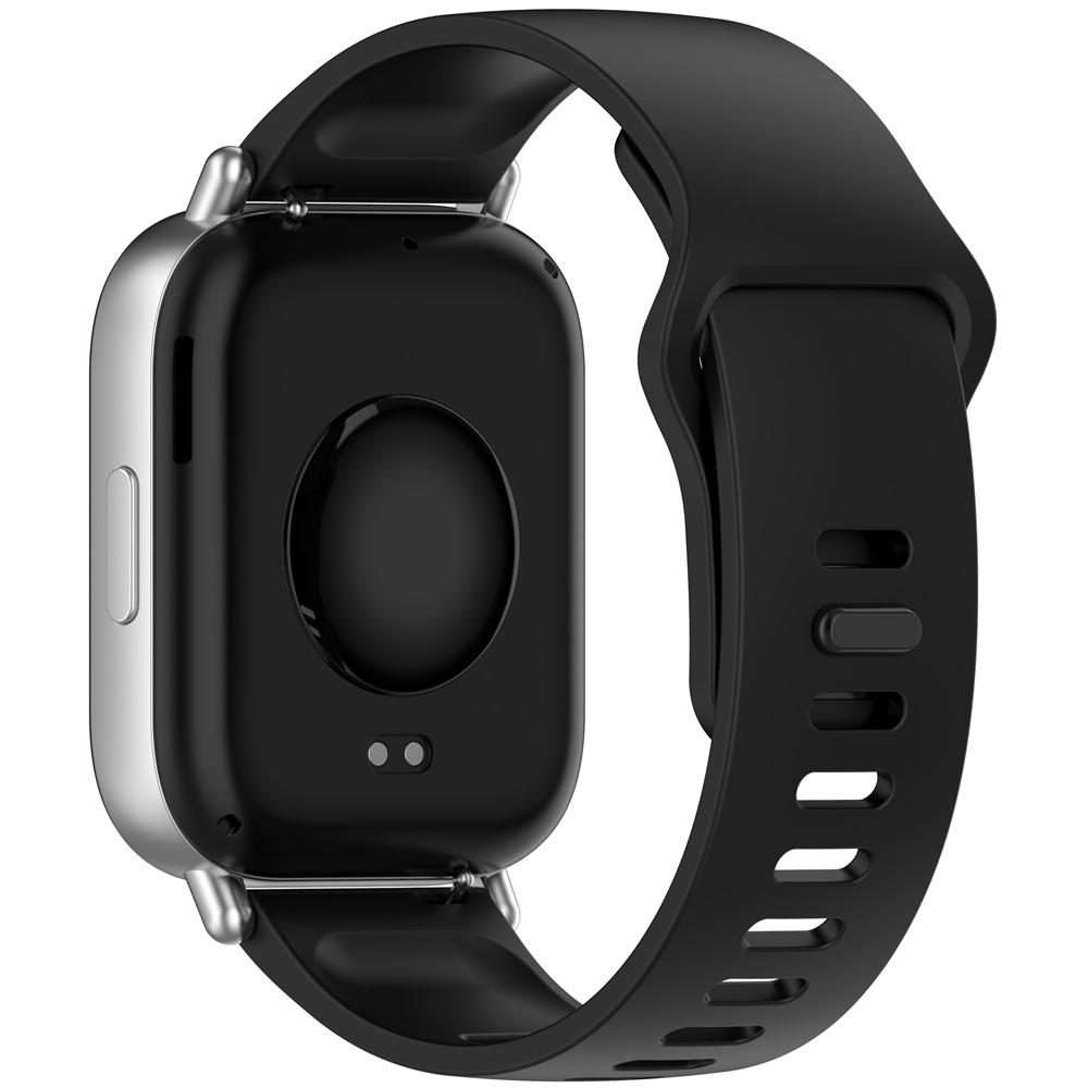 For Redmi Watch 5 Active / Watch 5 Lite xDfind Solid Color Reverse Buckle Silicone Wat ... (Black)