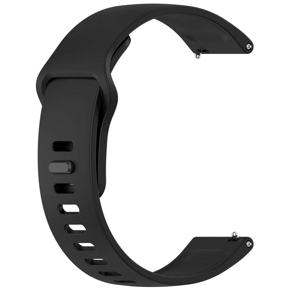 For Redmi Watch 5 Active / Watch 5 Lite xDfind Solid Color Reverse Buckle Silicone Wat ... (Black)