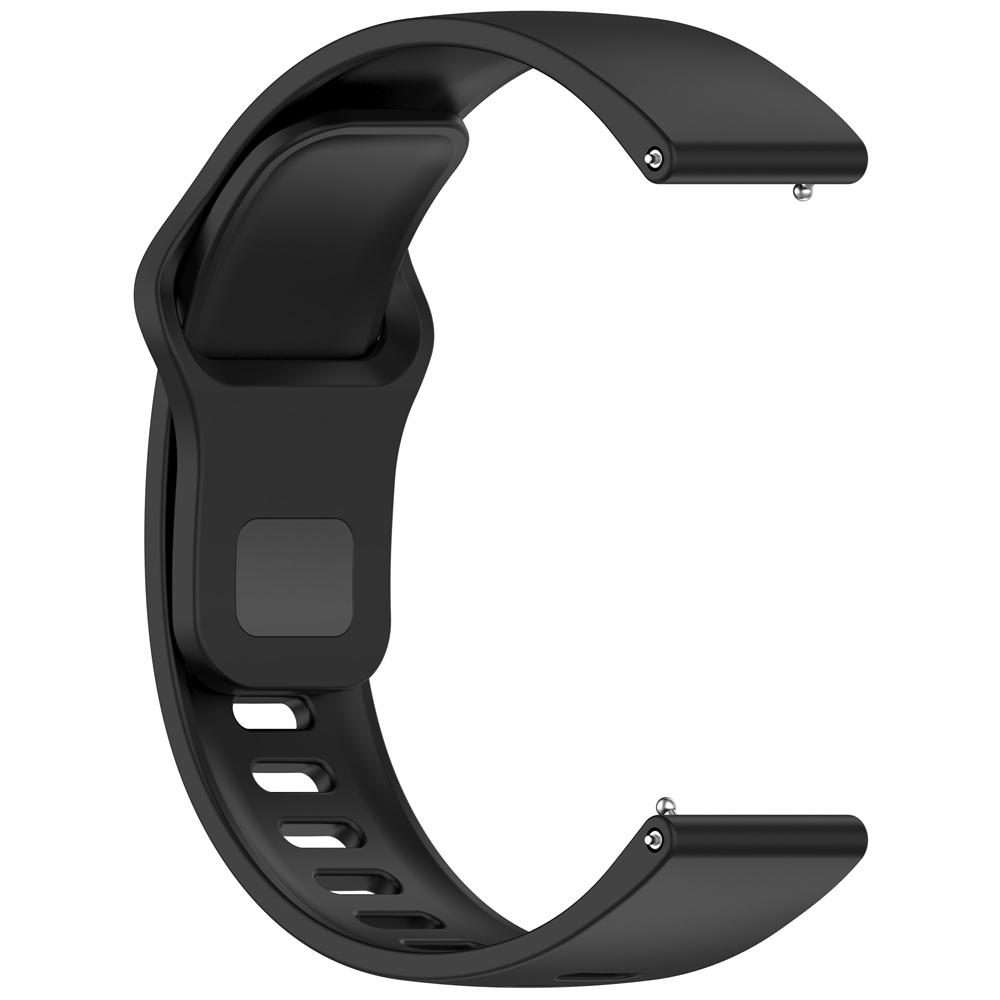 For Redmi Watch 5 Active / Watch 5 Lite xDfind Solid Color Reverse Buckle Silicone Wat ... (Black)
