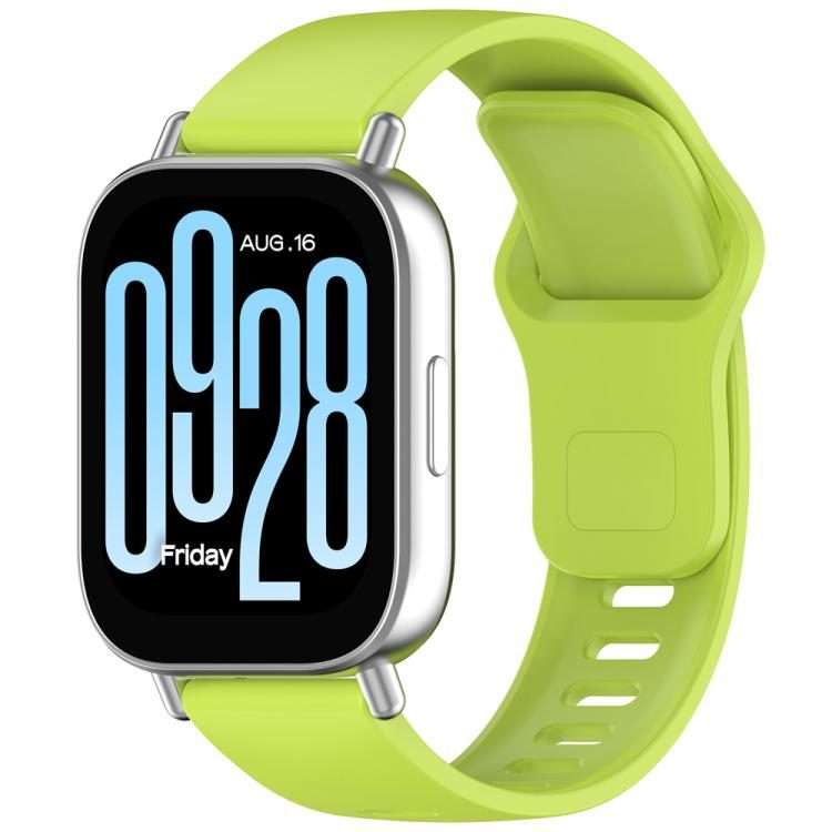 For Redmi Watch 5 Active / Watch 5 Lite xDfind Solid Color Reverse Buckle Silico ... (Lemon Green)