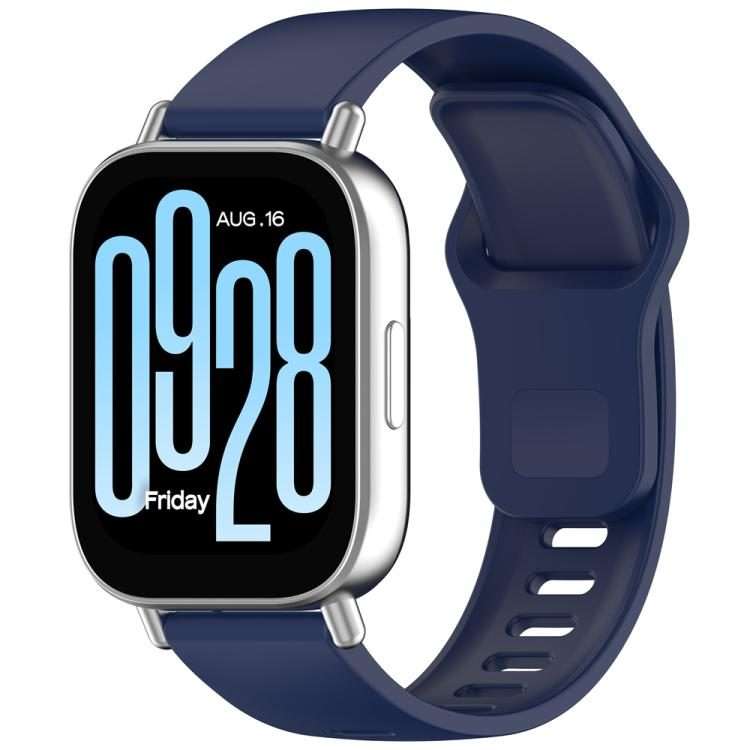 For Redmi Watch 5 Active / Watch 5 Lite xDfind Solid Color Reverse Buckle Silicone ... (Dark Blue)