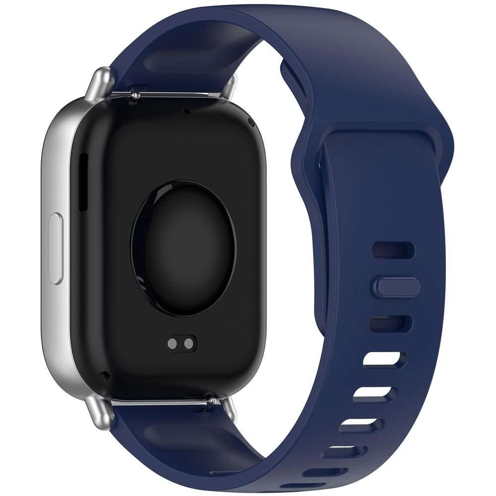 For Redmi Watch 5 Active / Watch 5 Lite xDfind Solid Color Reverse Buckle Silicone ... (Dark Blue)