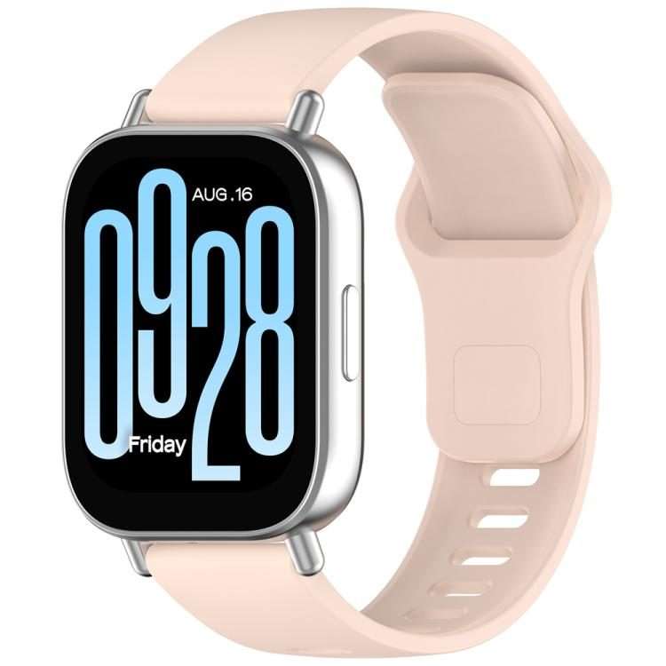 For Redmi Watch 5 Active / Watch 5 Lite xDfind Solid Color Reverse Buckle Silicone Watc ... (Pink)