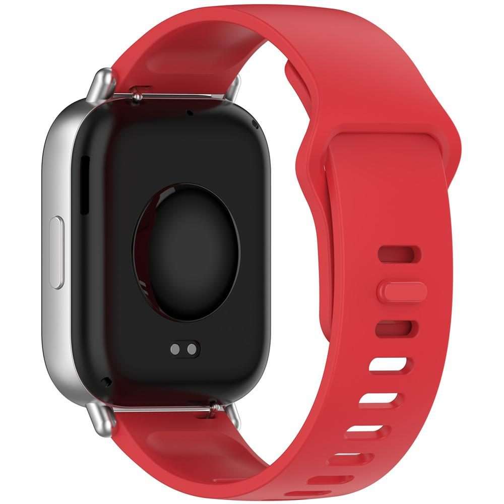 For Redmi Watch 5 Active / Watch 5 Lite xDfind Solid Color Reverse Buckle Silicone Watch Band(Red)