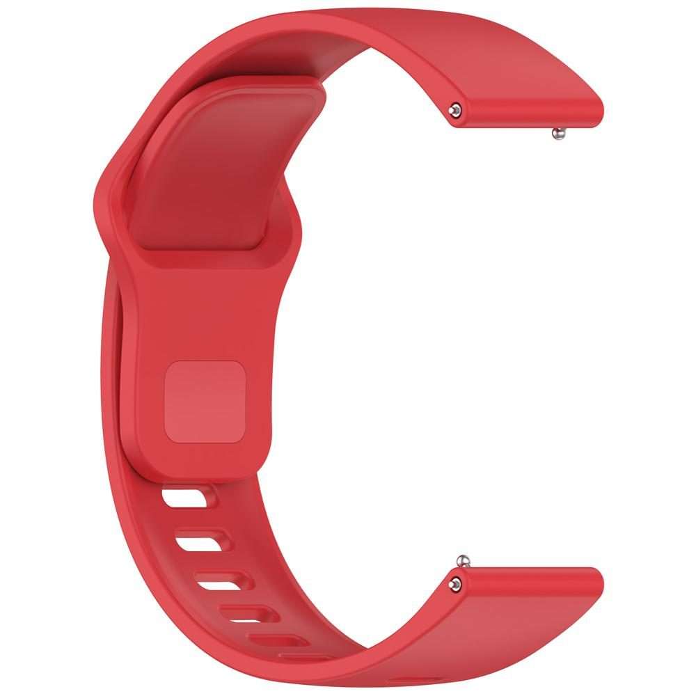 For Redmi Watch 5 Active / Watch 5 Lite xDfind Solid Color Reverse Buckle Silicone Watch Band(Red)