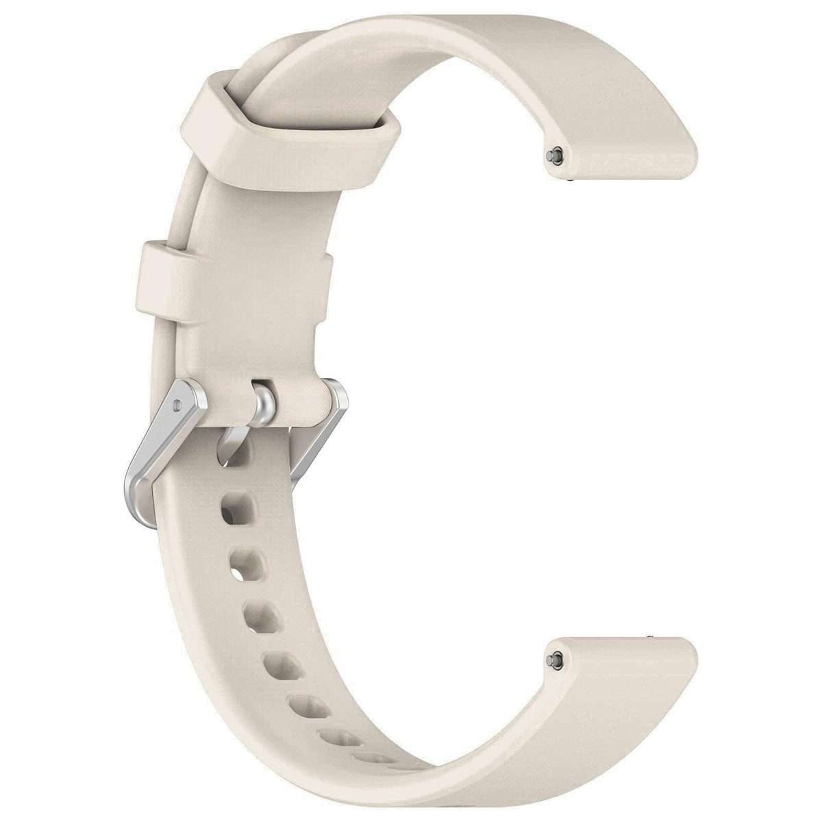 For Garmin Lily 2 xDfind Quick Release Silver Buckle Silicone Watch Band Wristband(Starlight)