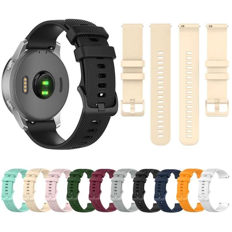 22mm For Forerunner 570 47mm/935/945/955 xDfind Small Plaid Solid Color Silicone Watch Band(Black)