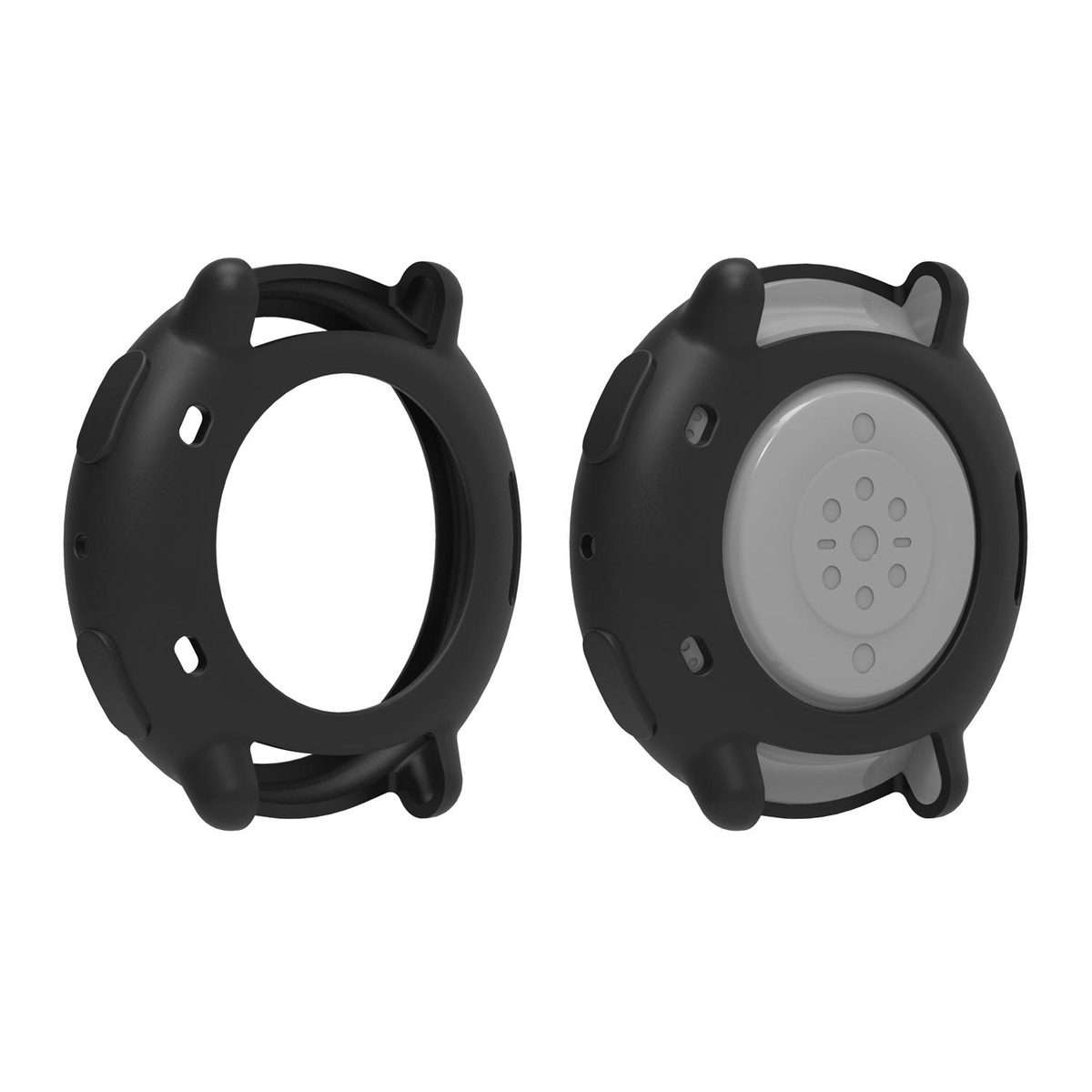 For Amazfit Active 2 Silicone Watch Protective Case(Black)