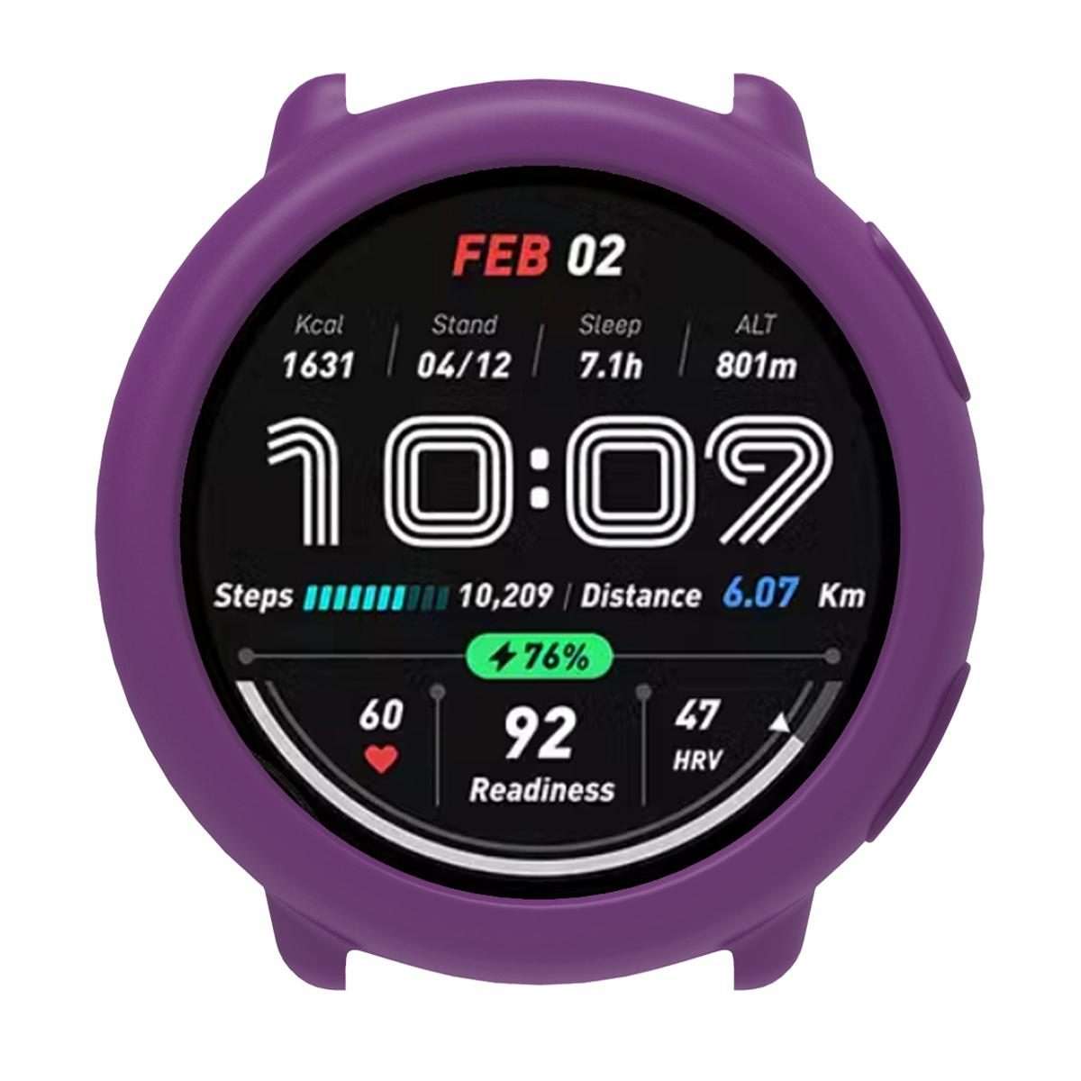 For Amazfit Active 2 Silicone Watch Protective Case(Purple)