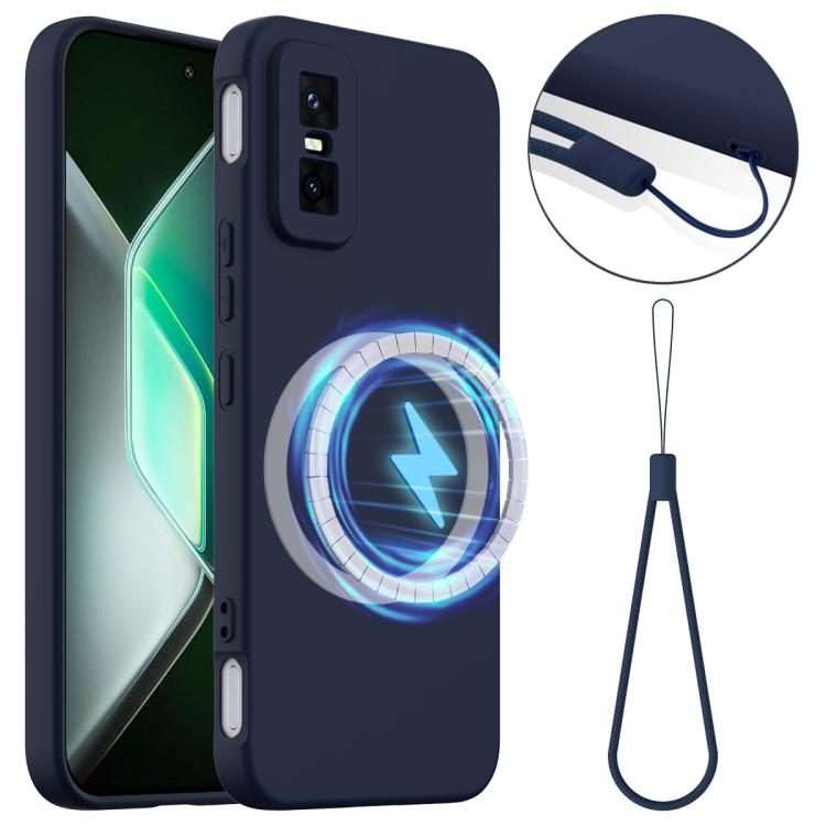 For Infinix GT 30 Pro / GT 30 Shockproof Silicone Magsafe Phone Case(Navy Blue)