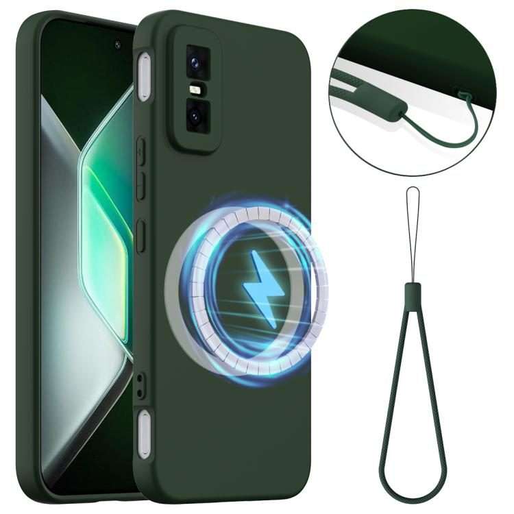 For Infinix GT 30 Pro / GT 30 Shockproof Silicone Magsafe Phone Case(Dark Green)