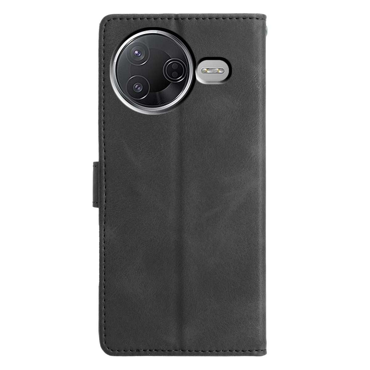 For Redmi K80 / K80 Pro Triangles Embossed Leather Phone Case(Black)
