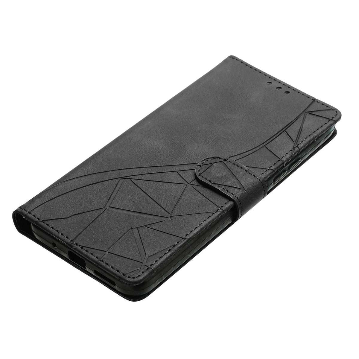 For Redmi K80 / K80 Pro Triangles Embossed Leather Phone Case(Black)