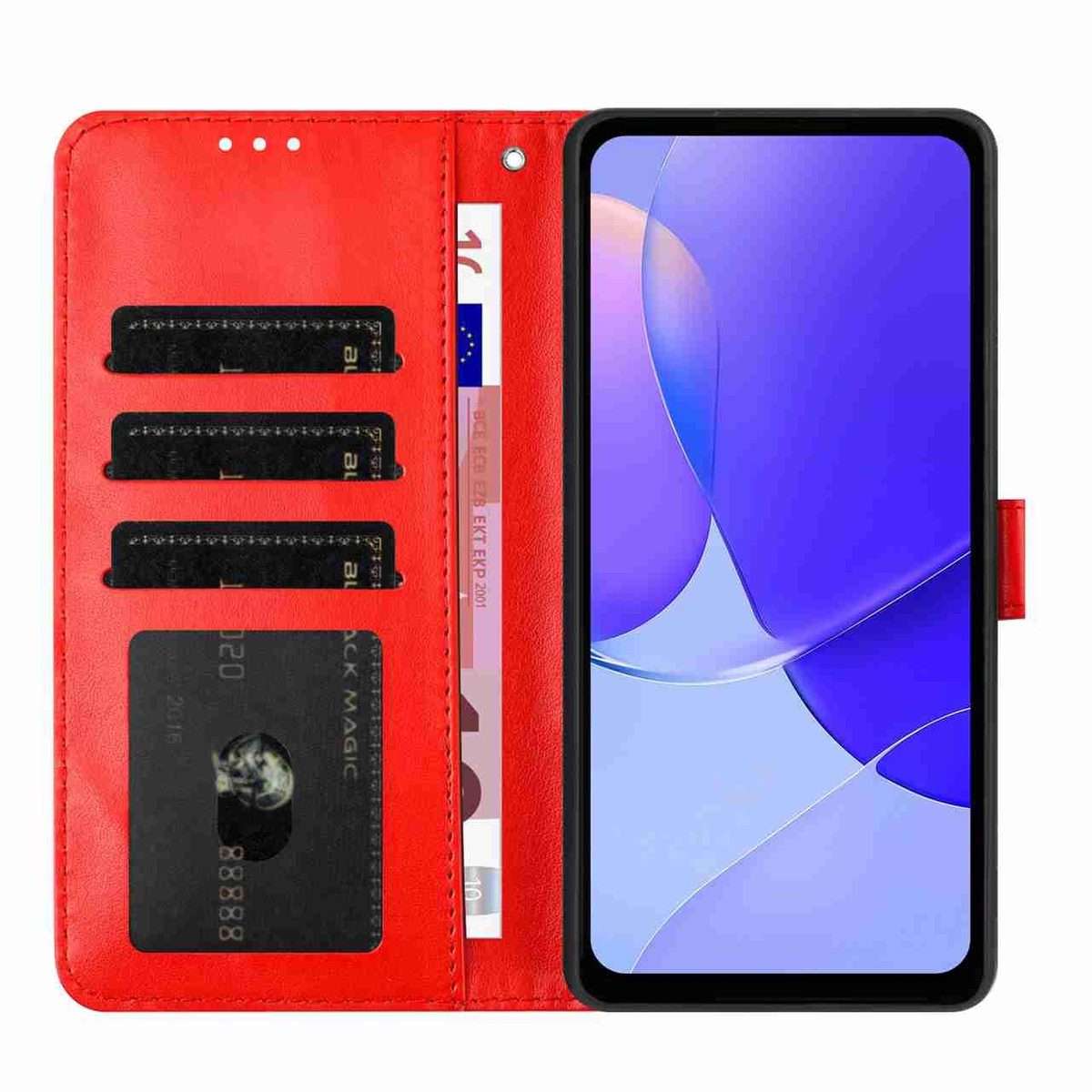 For Redmi K90 / Poco F8 Pro Daisy Embossed Leather Phone Case(Red)