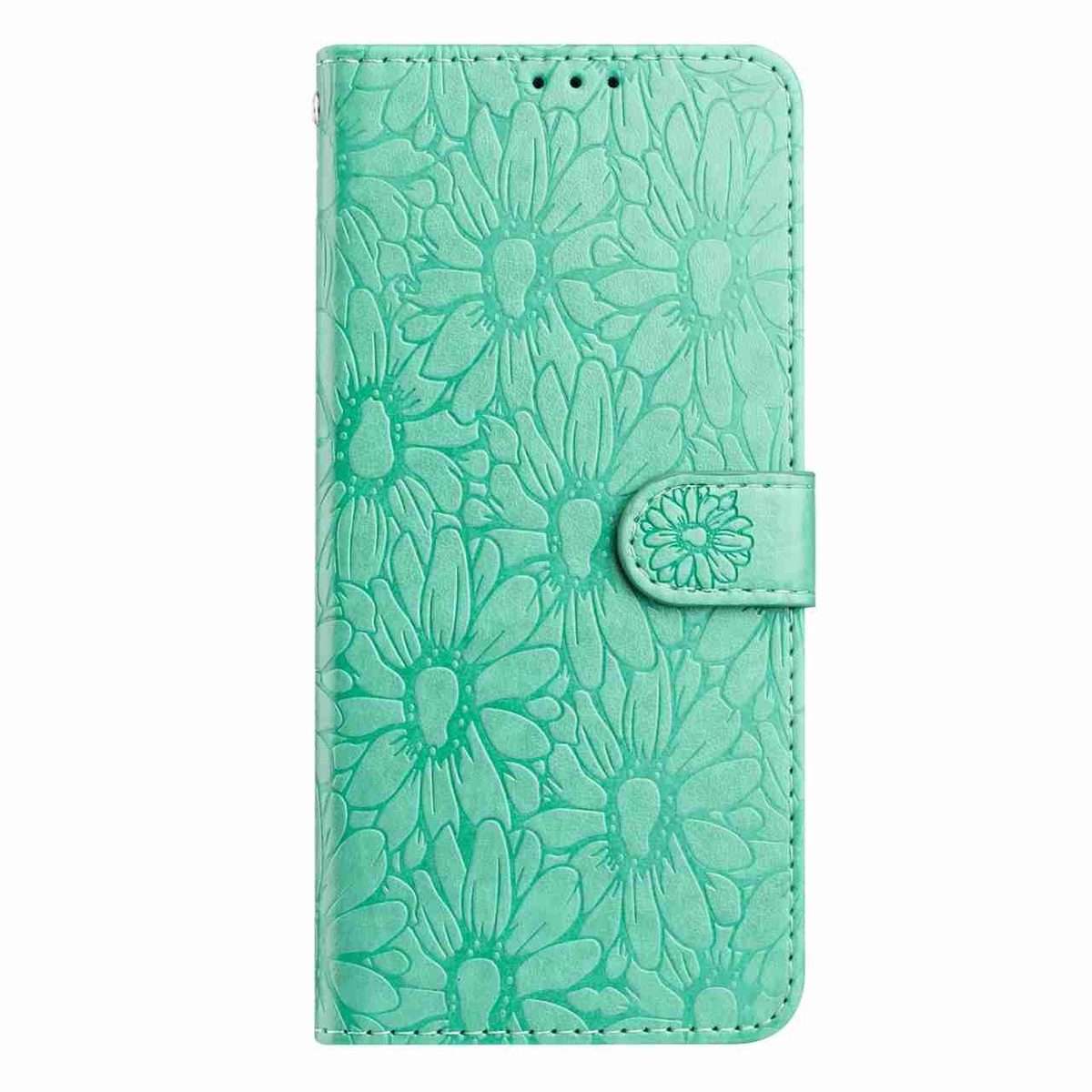 For Redmi K90 / Poco F8 Pro Daisy Embossed Leather Phone Case(Green)