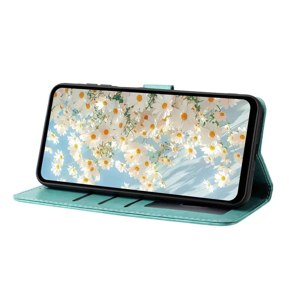 For Redmi K90 / Poco F8 Pro Daisy Embossed Leather Phone Case(Green)
