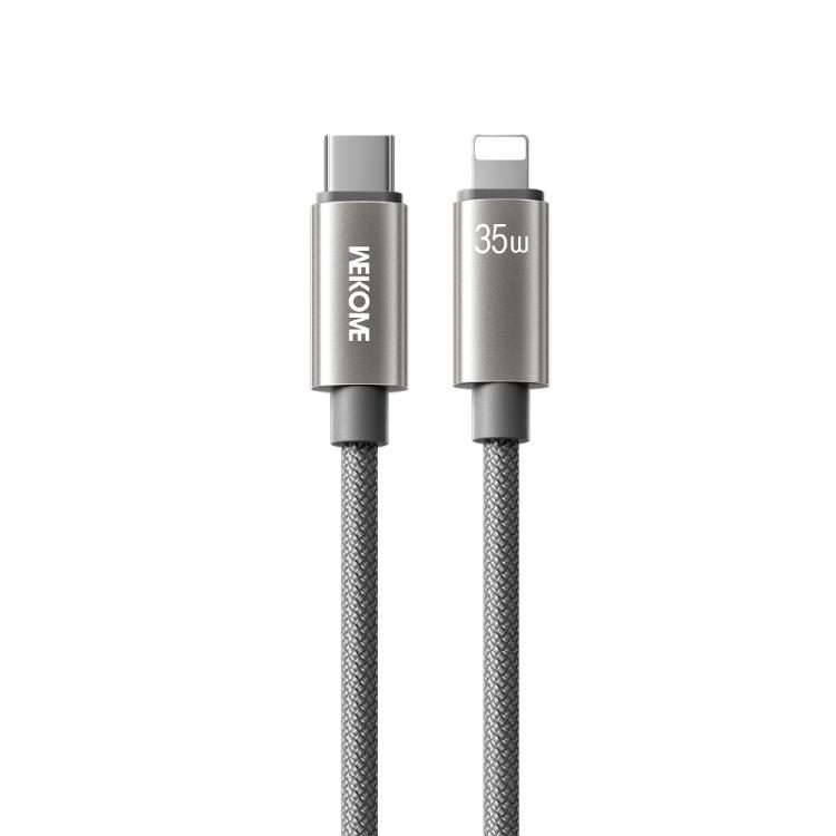 WK WDC-65 PD35W Type-C to 8 Pin Fast Charging Data Cable, Length: 1.2m(Grey)