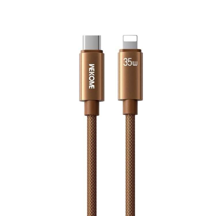 WK WDC-65 PD35W Type-C to 8 Pin Fast Charging Data Cable, Length: 1.2m(Brown)