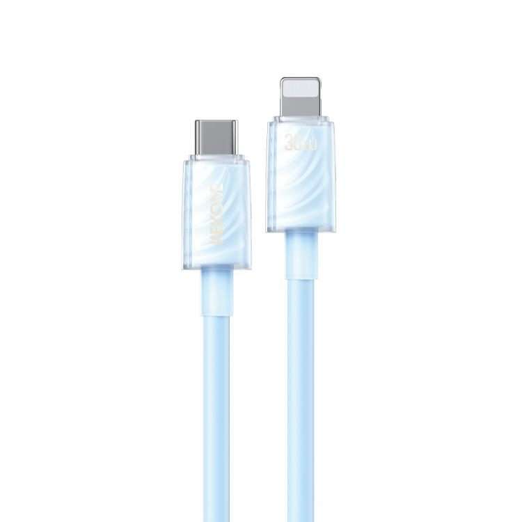 WK WDC-73 PD30W Type-C to 8 Pin Fast Charging Data Cable, Length: 1.2m(Blue)