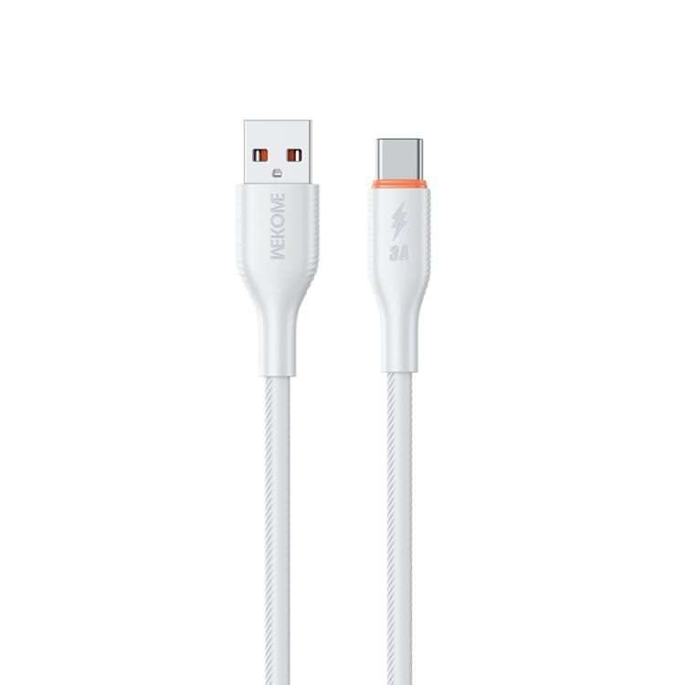 WK WDC-91a 66W USB to Type-C Silicone Data Cable, Length: 1m(White)
