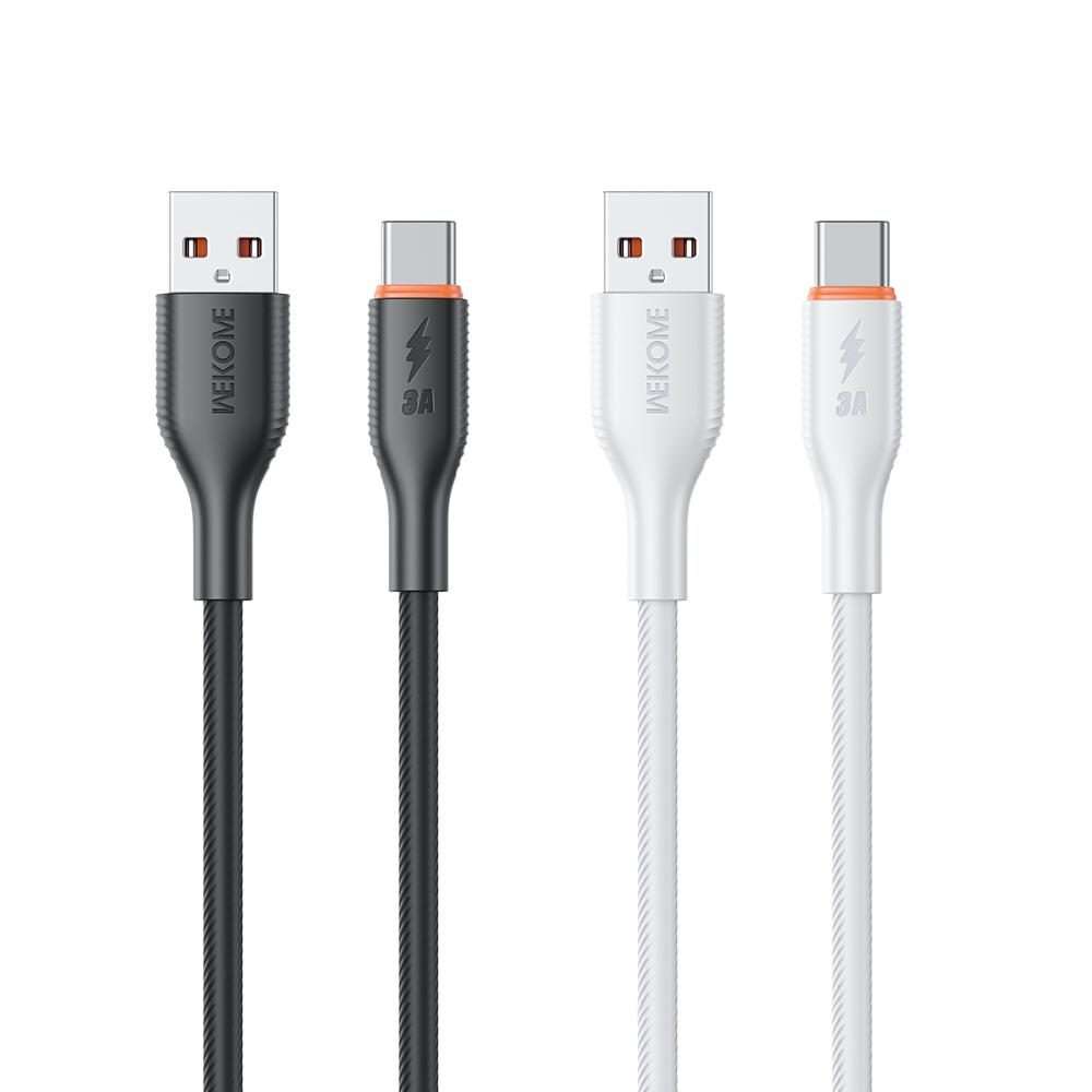 WK WDC-91a 66W USB to Type-C Silicone Data Cable, Length: 1m(White)
