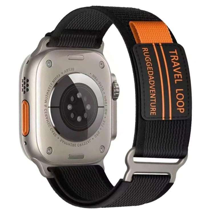 For Apple Watch 46mm / 49mm / 45mm / 44mm xDfind Double Section Metal Buckle ... (Starlight Black)