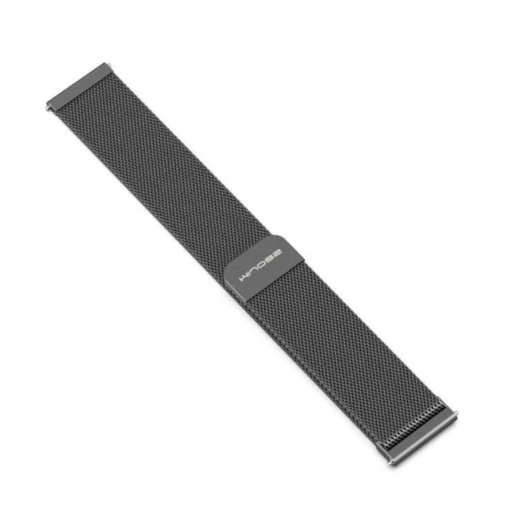 22mm MIJOBS Milan Magnetic Metal Watch Band(Black)