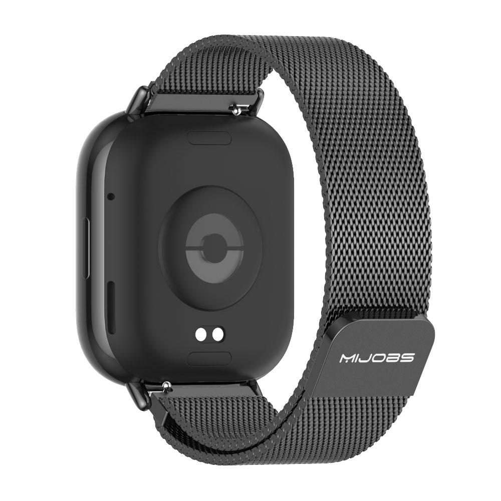 22mm MIJOBS Milan Magnetic Metal Watch Band(Black)
