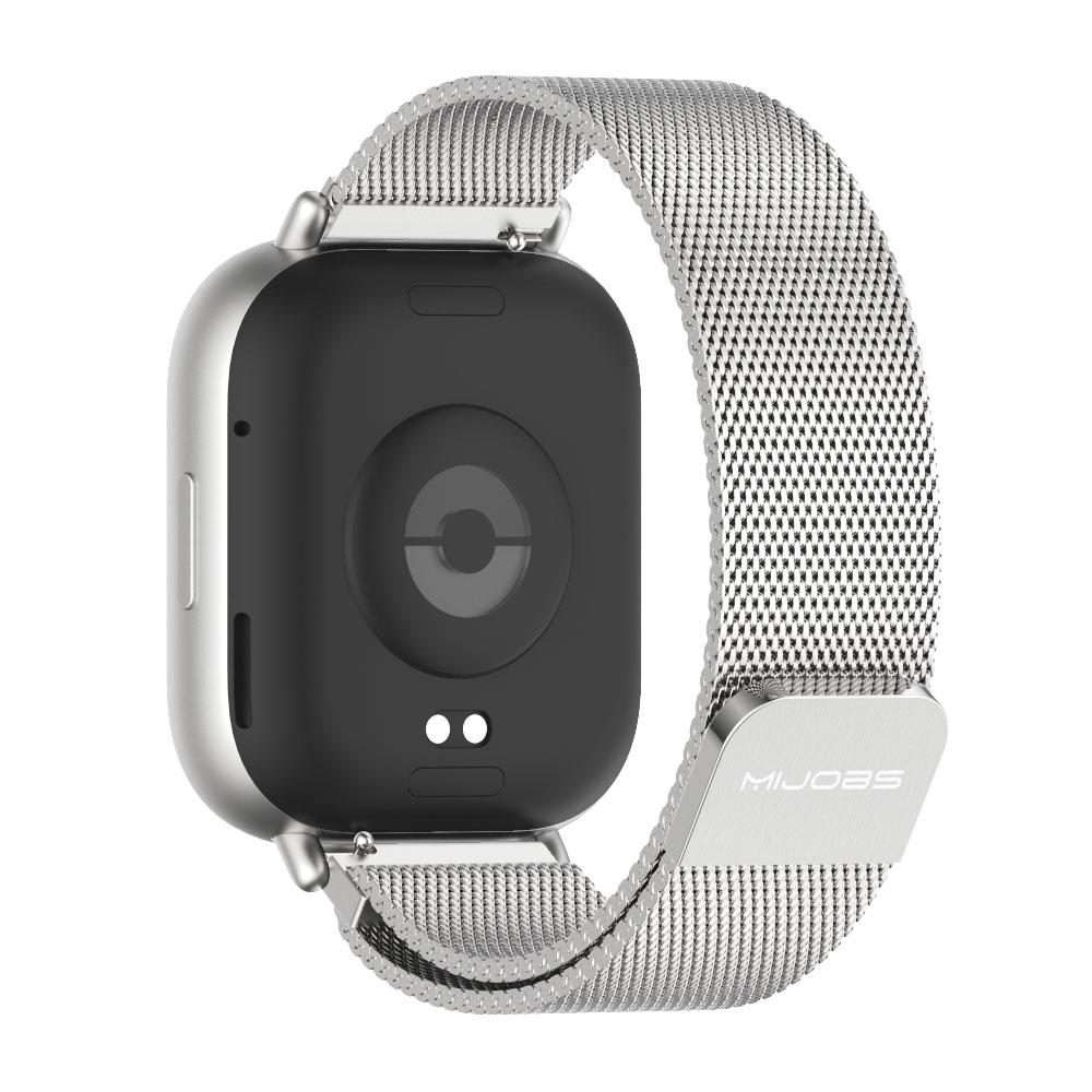 22mm MIJOBS Milan Magnetic Metal Watch Band(Silver)