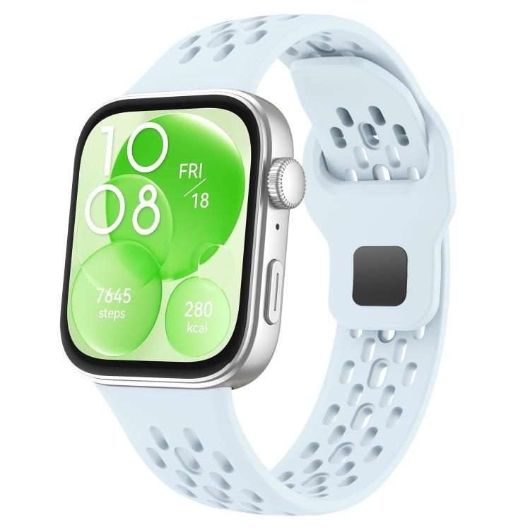 For Huawei Watch Fit 4 Pro / Fit 4 / Fit 3 xDfind Mesh Reverse Buckle Silicone Wa ... (Light Blue)