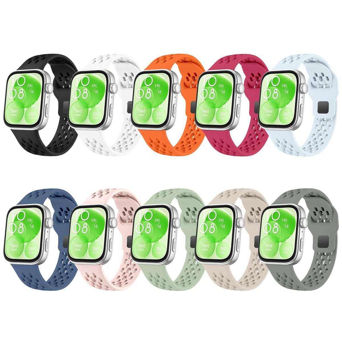 For Huawei Watch Fit 4 Pro / Fit 4 / Fit 3 xDfind Mesh Reverse Buckle Silicone Watc ... (Wine Red)