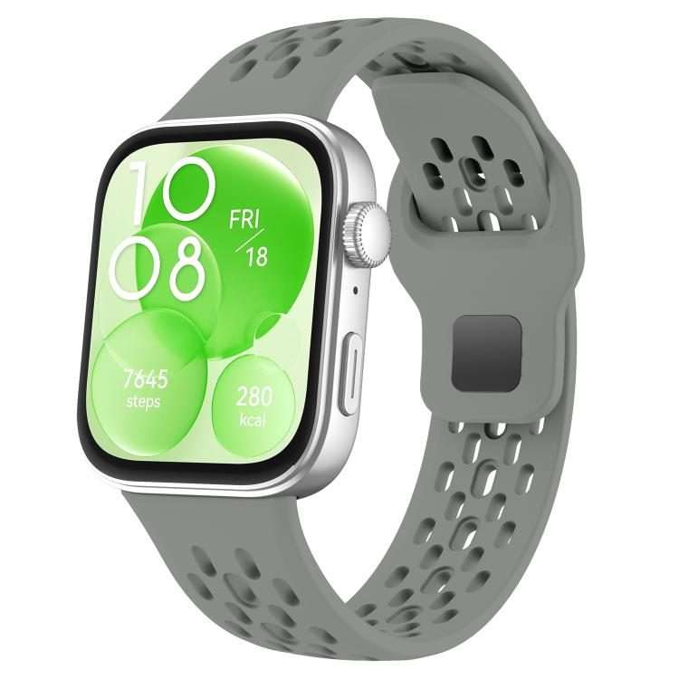 For Huawei Watch Fit 4 Pro / Fit 4 / Fit 3 xDfind Mesh Reverse Buckle Silicon ... (Starlight Grey)