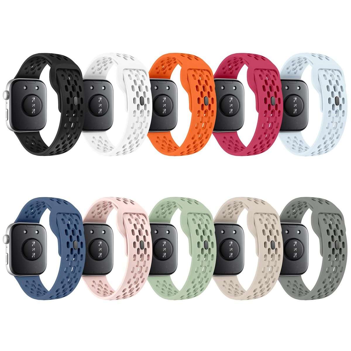 For Huawei Watch Fit 4 Pro / Fit 4 / Fit 3 xDfind Mesh Reverse Buckle Silicon ... (Starlight Grey)