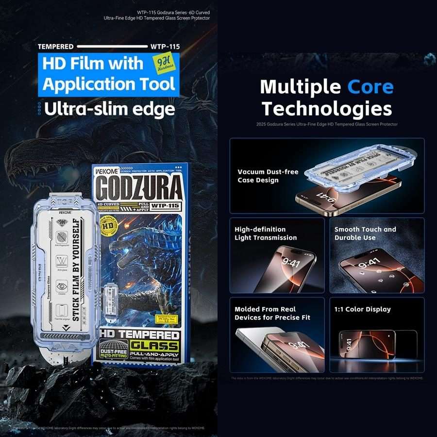 For iPhone 13 Pro Max / 14 Plus WK WTP-115 Easy Install 6D Curved Ultra-Fine Edge HD Tempered Glas