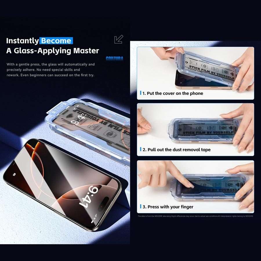 For iPhone 13 Pro Max / 14 Plus WK WTP-115 Easy Install 6D Curved Ultra-Fine Edge HD Tempered Glas