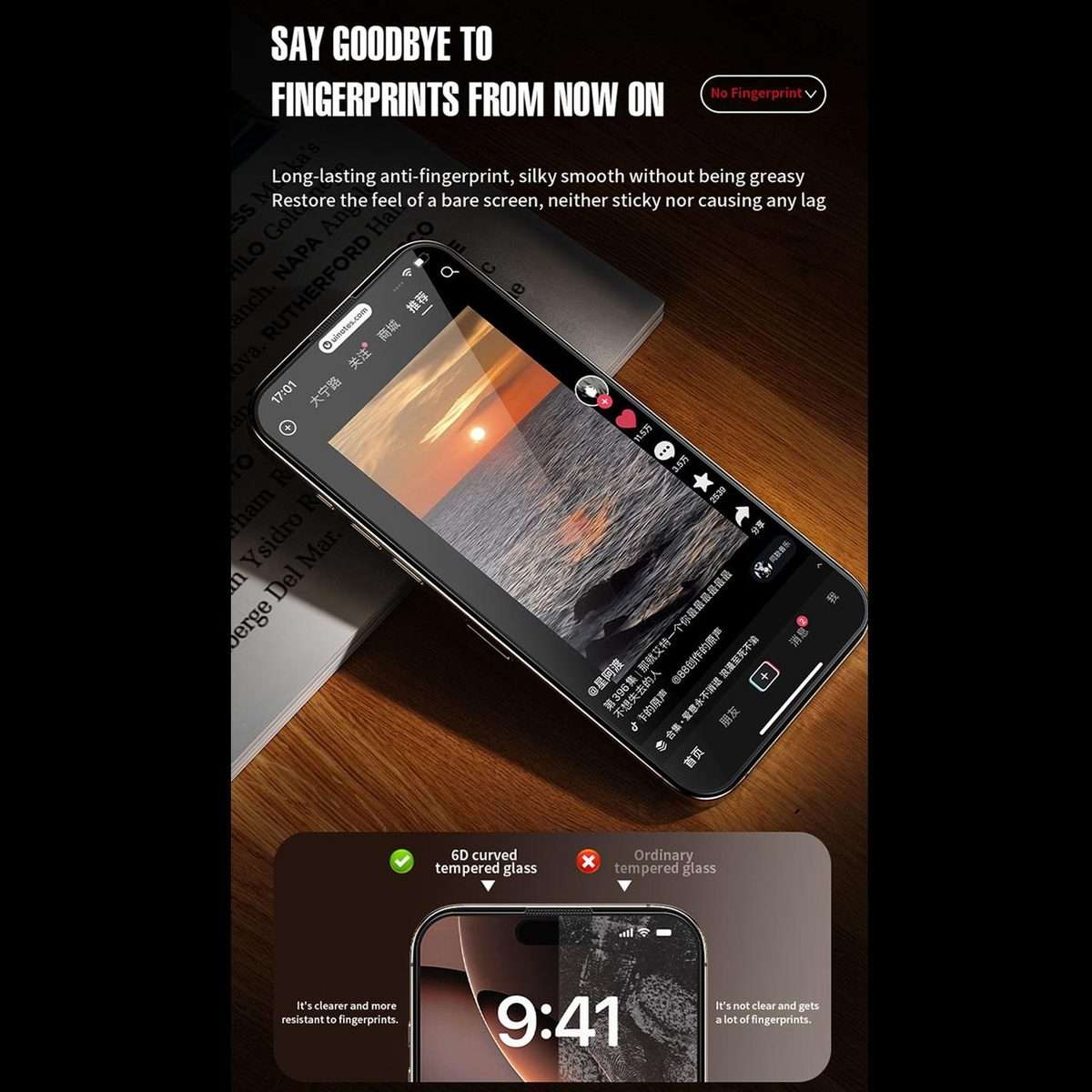 For iPhone 13 Pro Max / 14 Plus WK WTP-116 Easy Install 6D Curved Ultra-Fine Edge Privacy Tempered