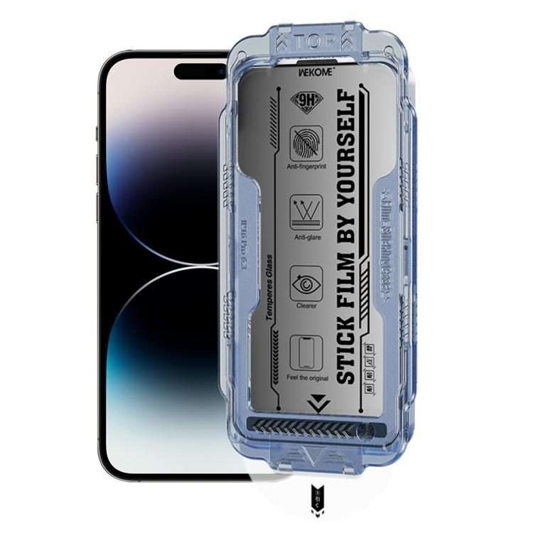 For iPhone 14 Pro Max WK WTP-116 Easy Install 6D Curved Ultra-Fine Edge Privacy Tempered Glass Fil