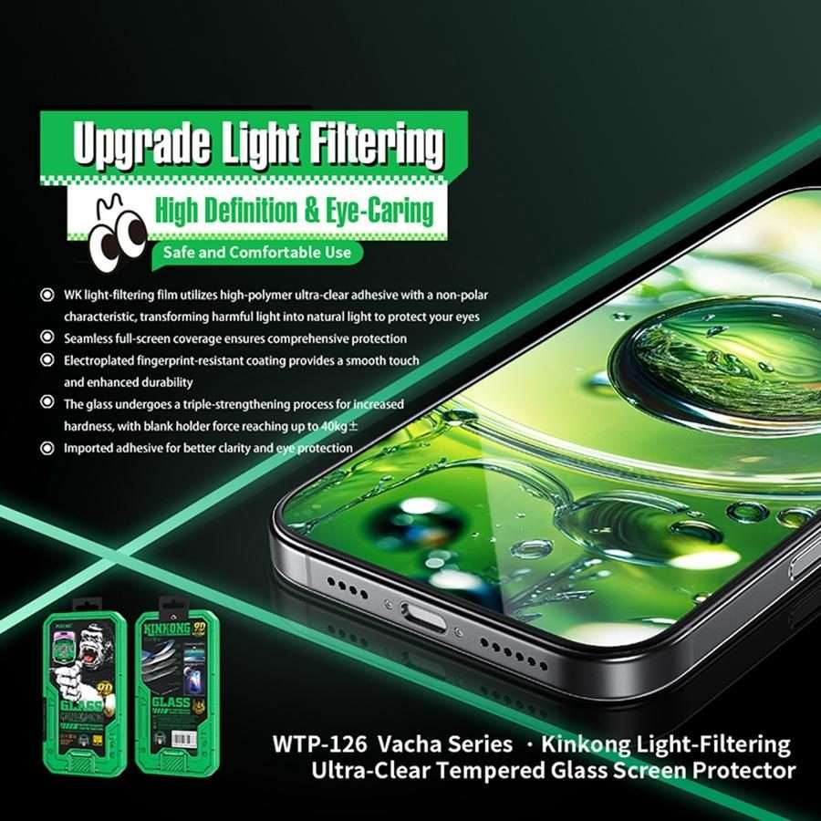 For iPhone 13 Pro Max / 14 Plus WK WTP-126 Vacha Series KinKong Light-Filtering Ultra- Clear Tempe
