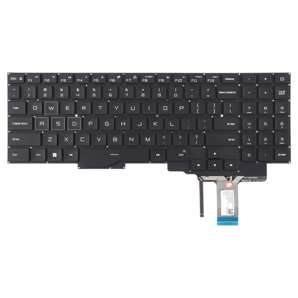 US Version Backlit Laptop Keyboard for Xiaomi Redmi G 2021 2020 XMG2003-AJ/AB/-AL RMG2 ... (Black)