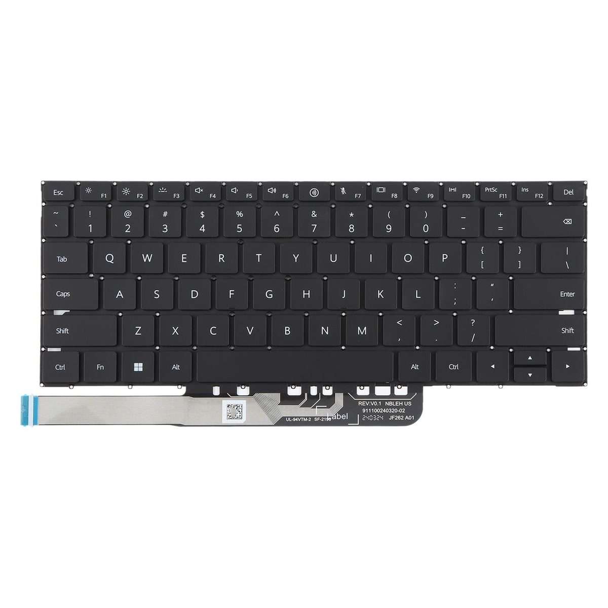 US Version Laptop Keyboard for Huawei Madebook D14 D15 2023 MDF-16 MDG-16 MDG-24 FLMH ... (Black)