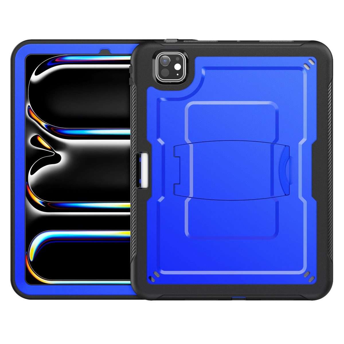 For iPad Pro 11 2025 / 2024 Honeycomb Stand TPE Hydric PC Tablet Case(Blue)