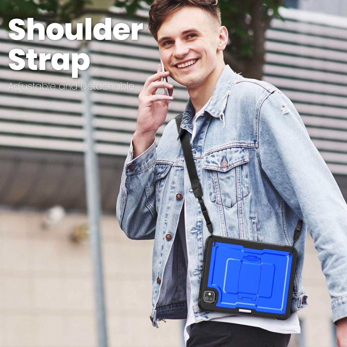 For iPad Pro 11 2025 / 2024 Honeycomb Stand TPE Hydric PC Tablet Case(Blue)
