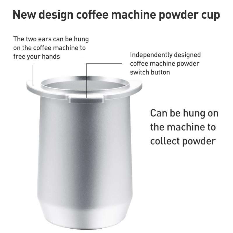 54mm Coffee Machine Handle Dosing Cup Mug Coffee Powder Feeder For Breville 8 Series(Silver)